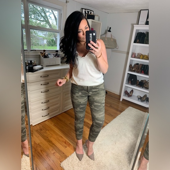 Universal Thread Camo Camouflage Skinny Pants army green sz 6 - Picture 8 of 10